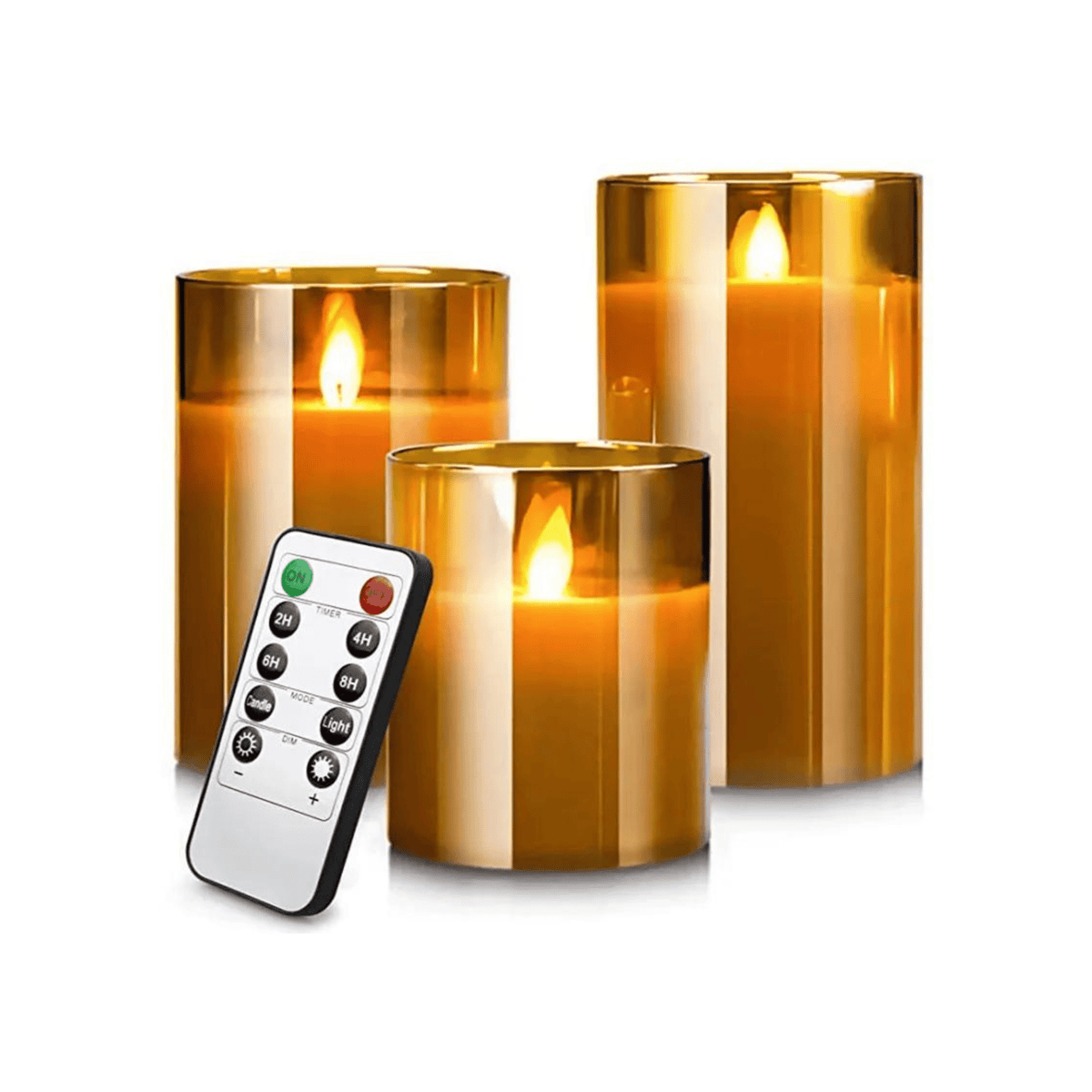 Battery-operated candle with timer