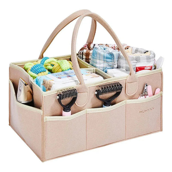 Diaper Bag Storage Handbag With Multiple Compartments