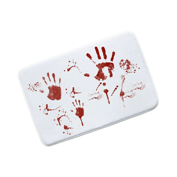 Halloween Blood Footprints Water-Absorbing Non-Slip Bathroom Rug Mat