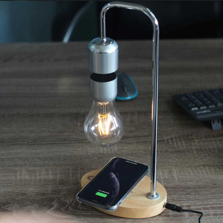 Svävande Bordslampa – LeviLamp™ Magnetisk LED-lampa med Trådlös Laddning