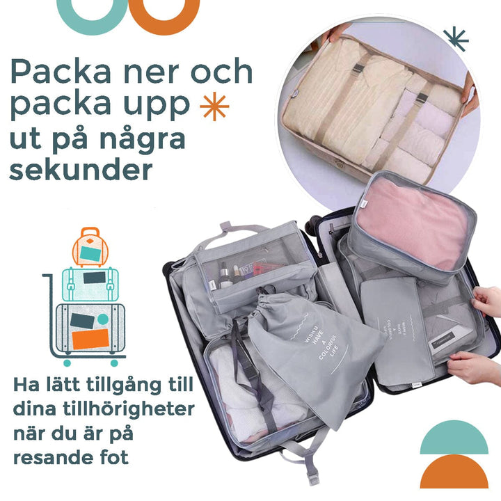 Packing cubes for suitcase