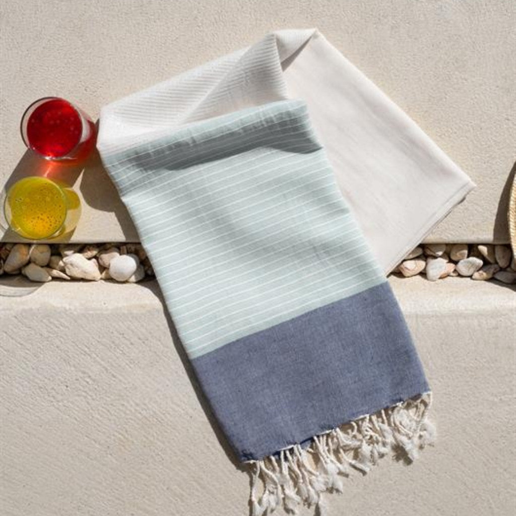 Tunn Strandhandduk & Sarong Sky – Lätt och Snabbtorkande